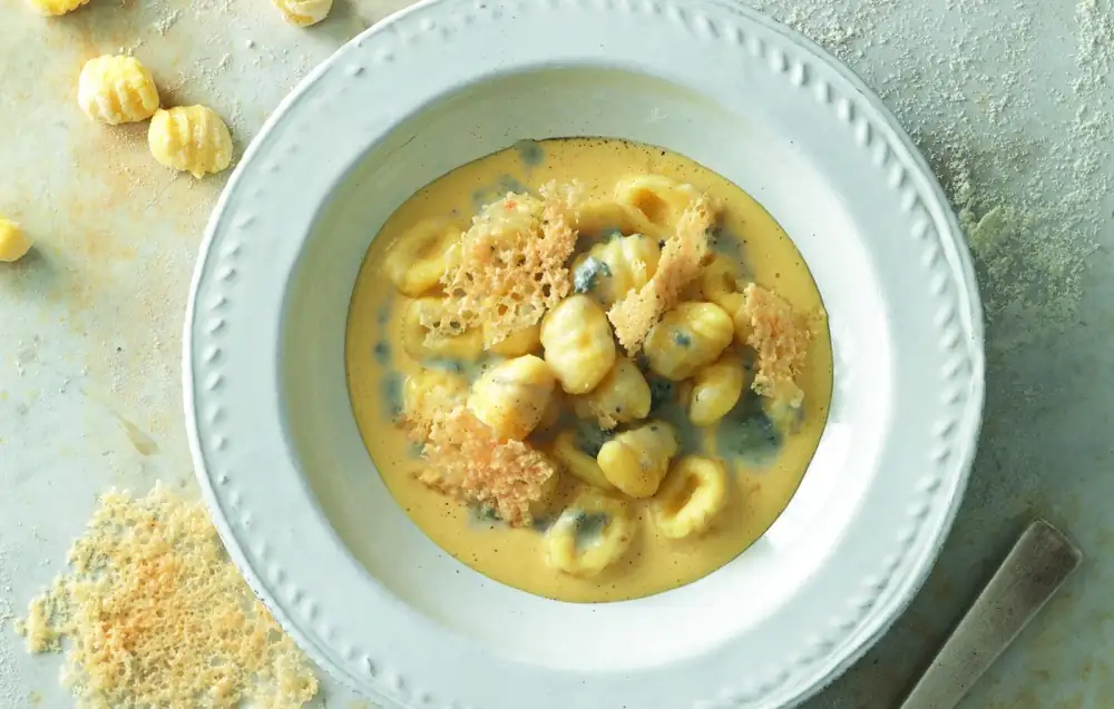 Gnocchi and Liquid Polenta with Gorgonzola