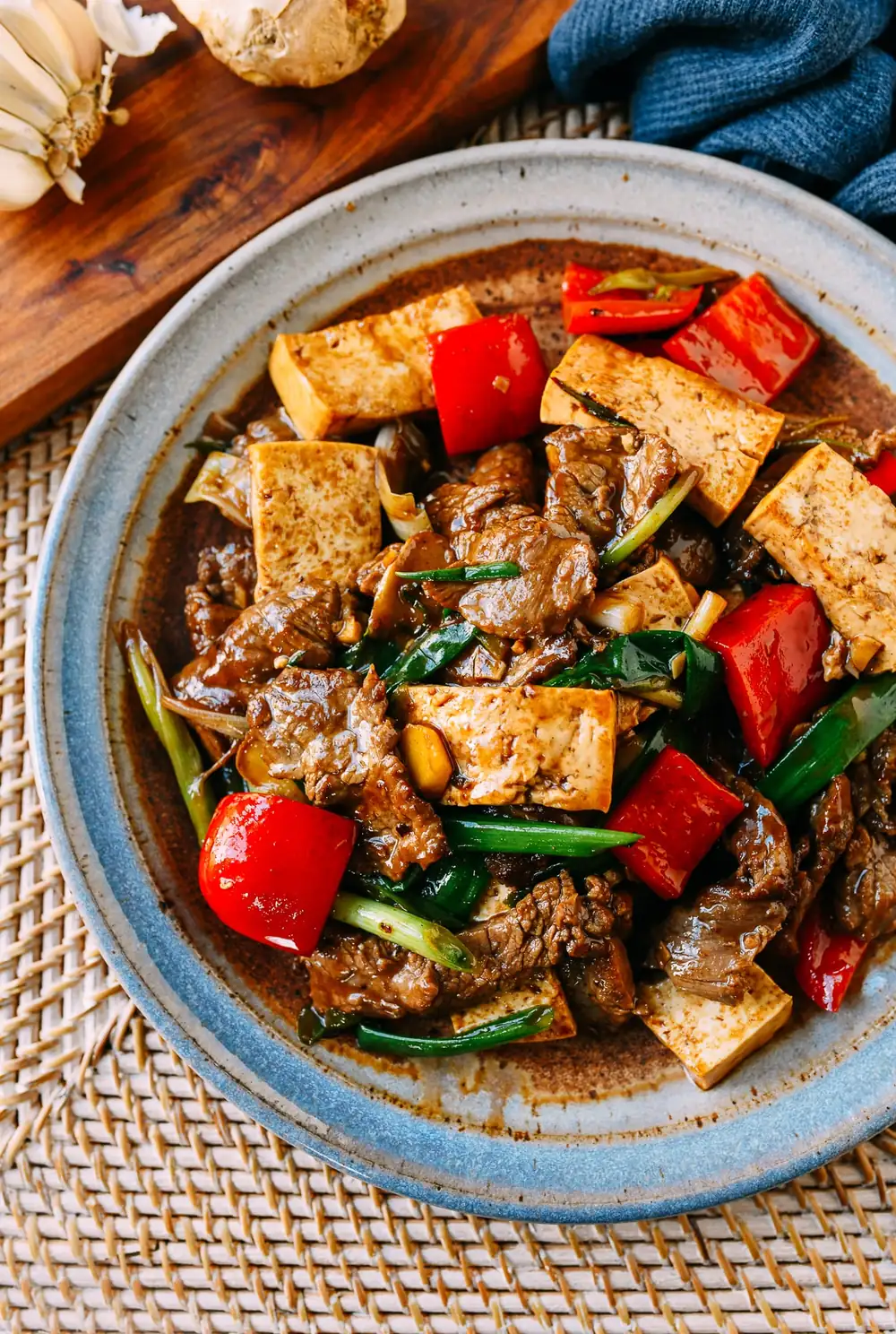 Scallion Ginger Beef and Tofu Stir-Fry