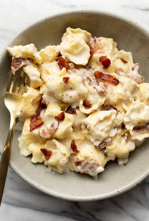 Bacon Tortellini Alfredo