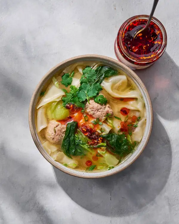 Hand-Pulled Dumpling Wrapper Noodle Soup Recipe
