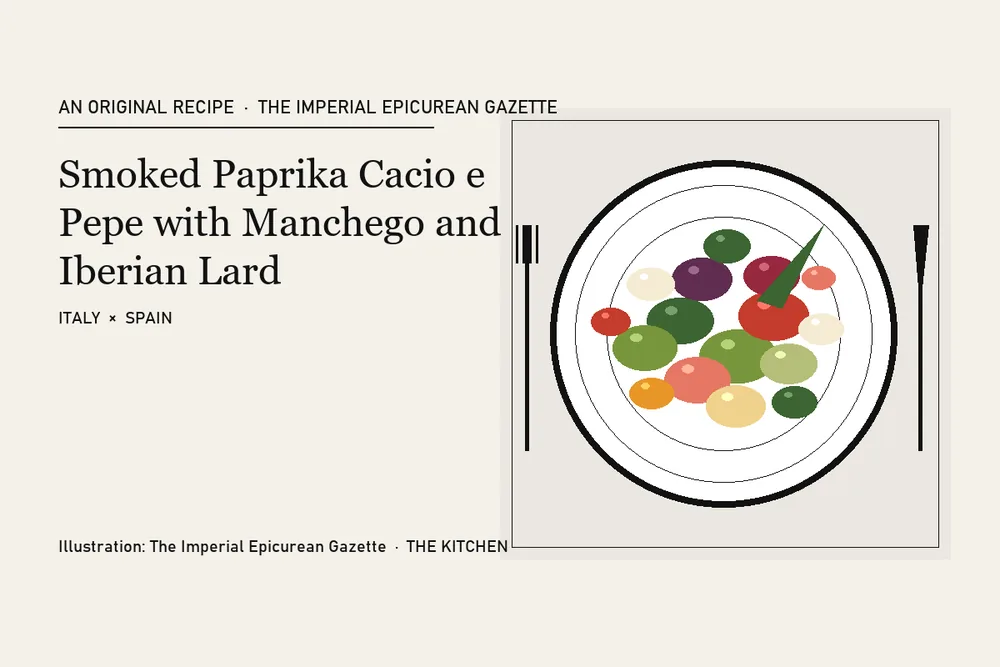 Smoked Paprika Cacio e Pepe with Manchego and Iberian Lard