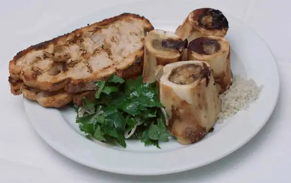 Roasted Bone Marrow with Parsley Salad