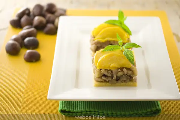 Chestnut and mango tarts