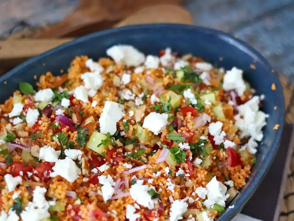 Ensalada de cuscús y gazpacho: una receta fresca, original y sin cocción