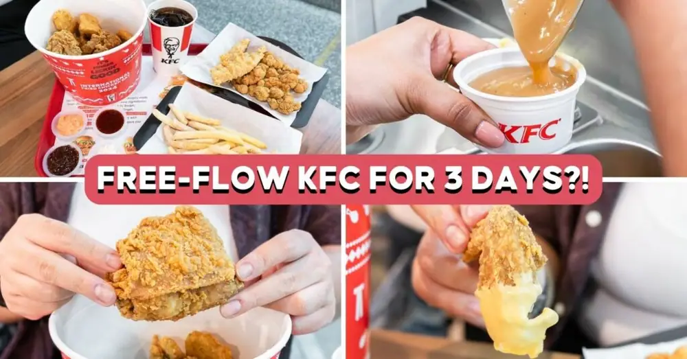Buffet libre de KFC: Pollo frito ilimitado del 3 al 5 de julio.