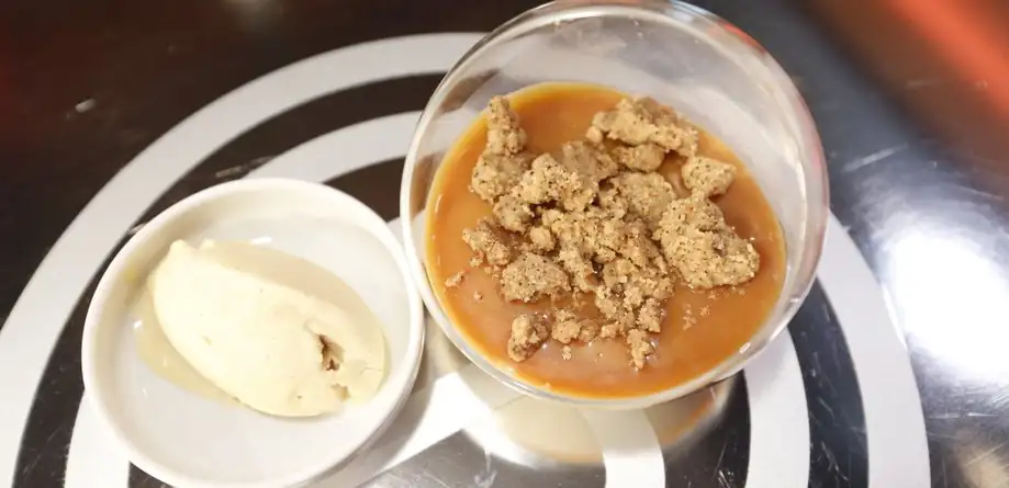 Karina's panna cotta, which Luka didn't believe she would succeed in making