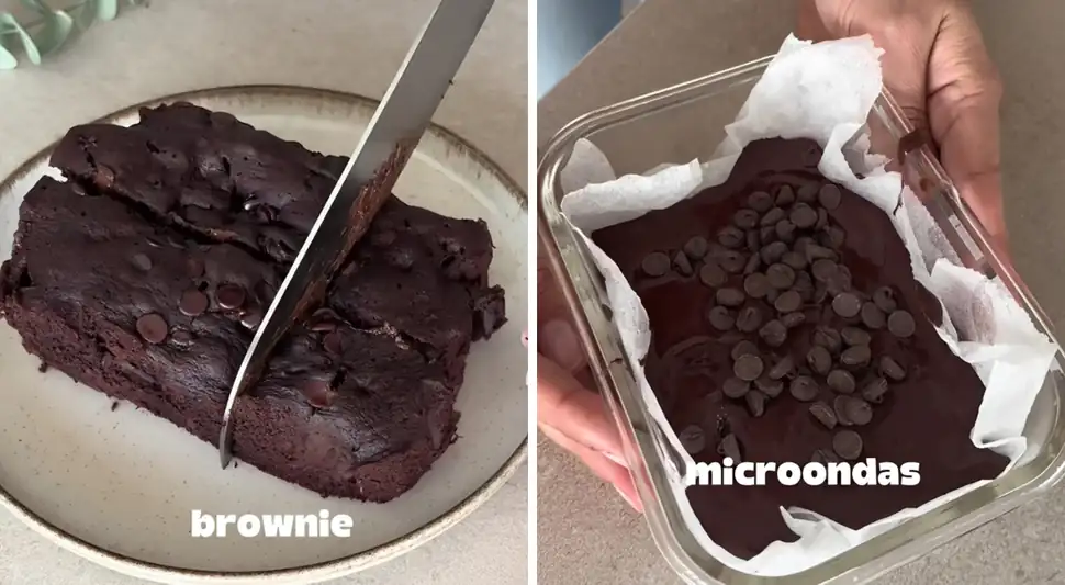 Fit brownie: fluffy and sugar-free