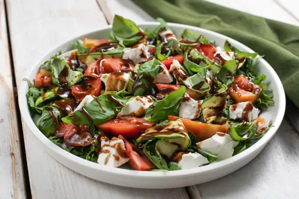 Grilled Zucchini Salad with Tomatoes, Arugula and Primosale Cheese