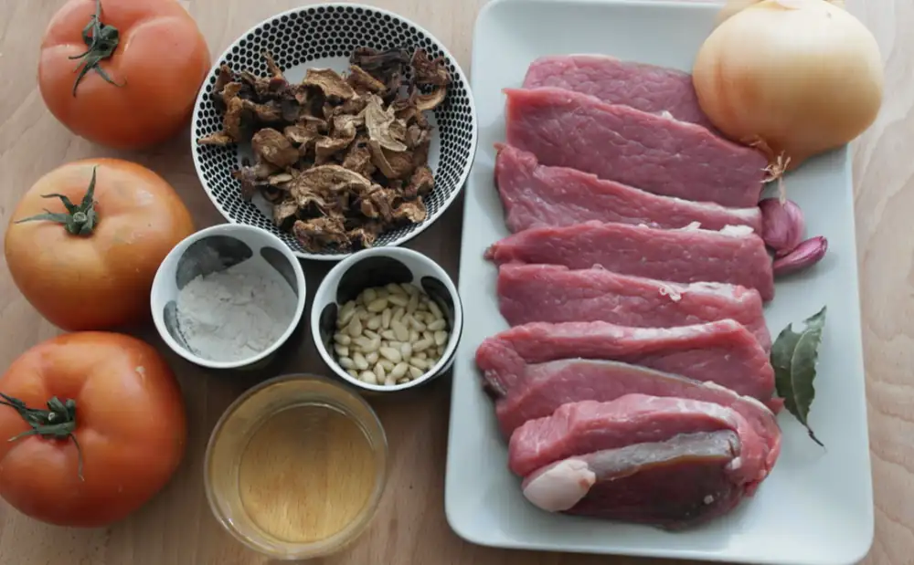 Veal fricandeau. Catalan recipe