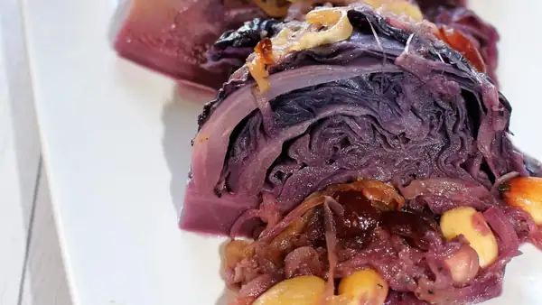 German Red Cabbage with Cranberries and Almonds