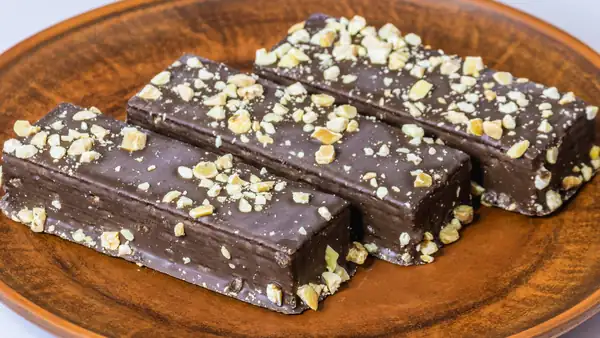 Homemade chocolate wafers with sprinkles
