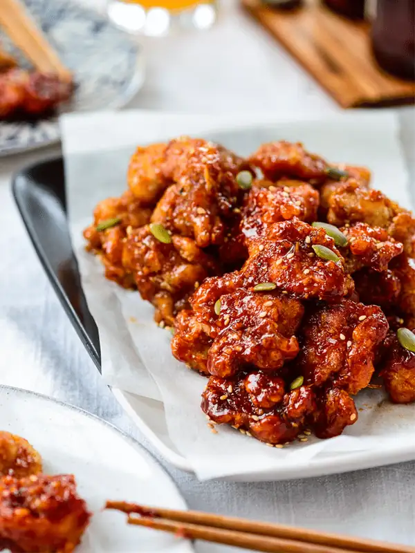 Dakgangjeong (Sweet Crispy Korean Fried Chicken)