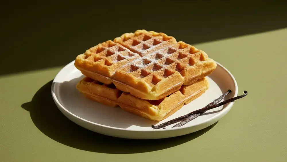 Fluffy vanilla yogurt waffles for the perfect breakfast