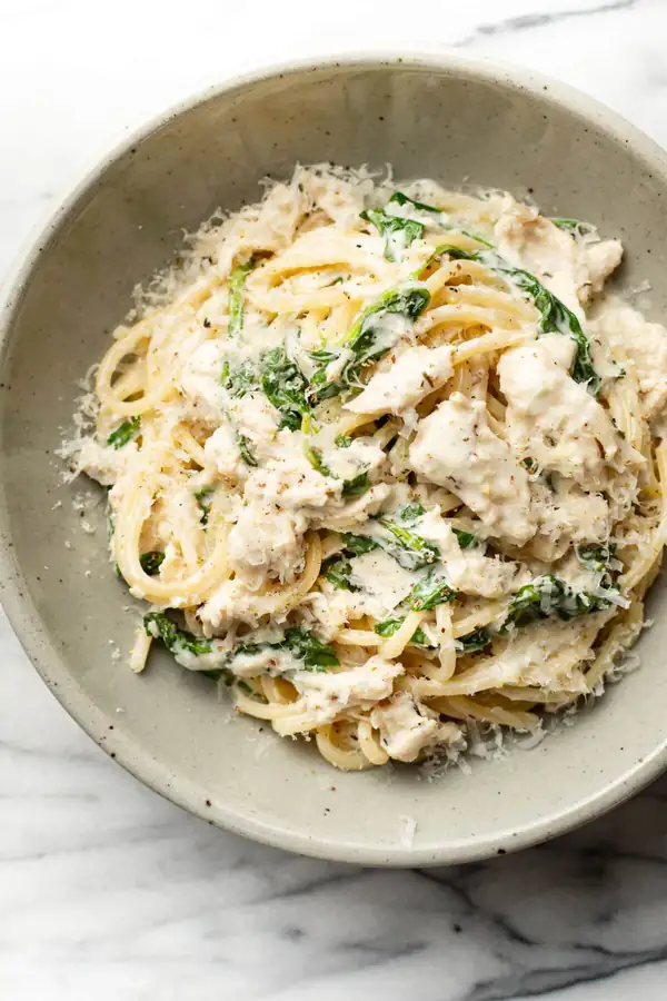 Lemon Spinach Chicken Pasta