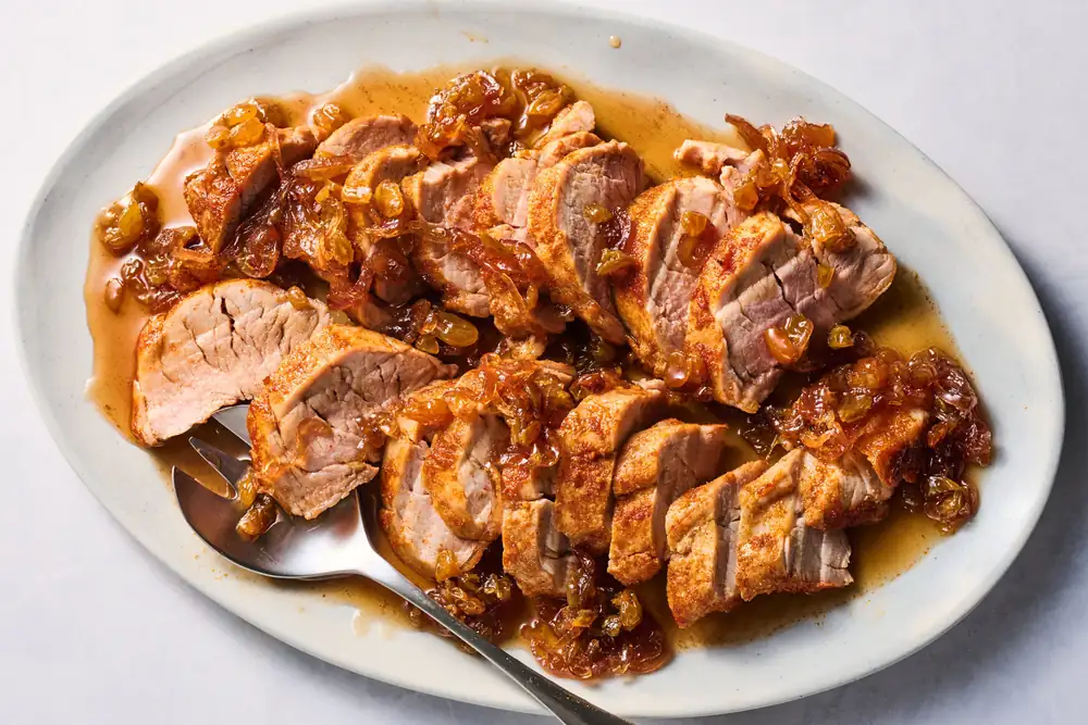 Maple-Shallot Pork Tenderloin
