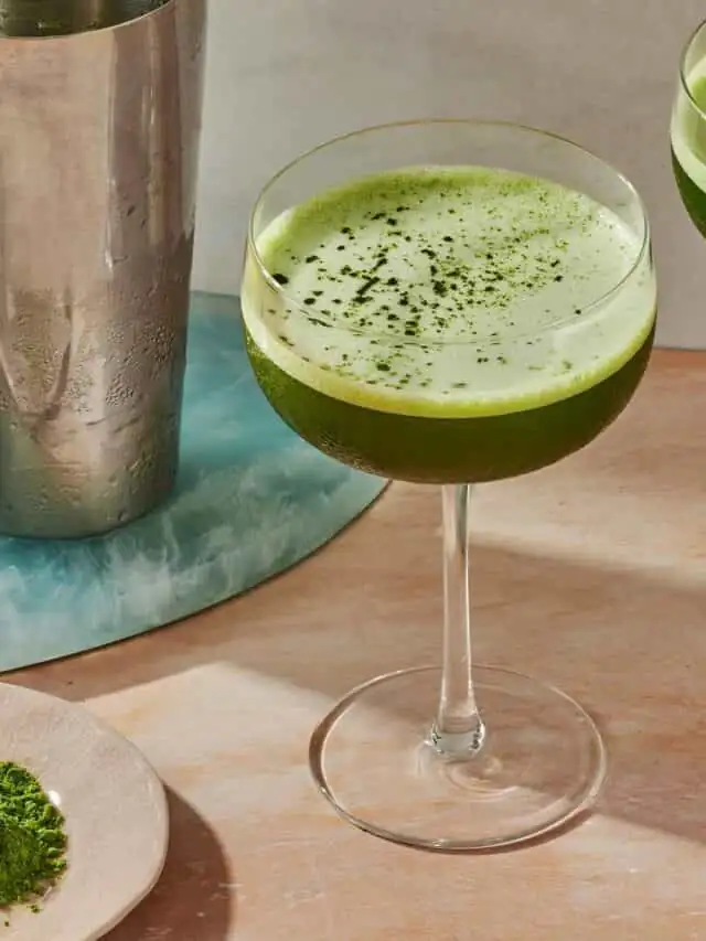 Shake Up A Stunning Green Matcha-tini Cocktail With A Delicate Balance Of Sweetness And Earthy Notes