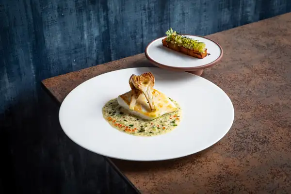 Roasted Norwegian Halibut, Violet Artichoke And Smoked Pike Roe Beurre Blanc Recipe