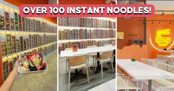 Meetime: Enorme cafetería de fideos instantáneos para preparar uno mismo en Johor Bahru.