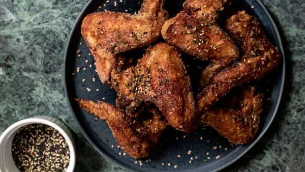 Just Wing It With Furikake and Potato Starch