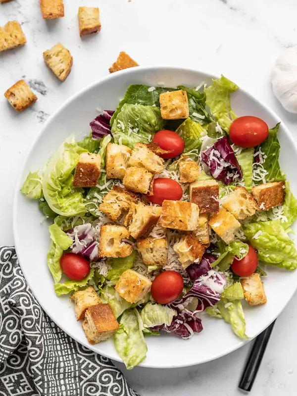 Perfectly crispy, crunchy, and FLAVORFUL homemade croutons!