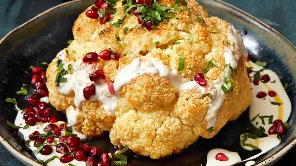 Roasted cauliflower with tahini-yogurt sauce