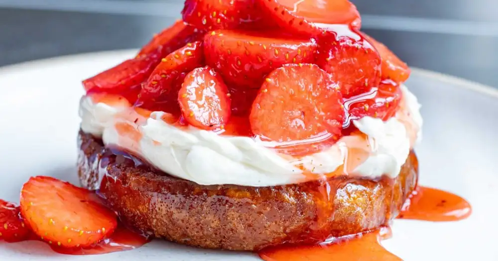 Strawberry Cheesecake Honey Butter Toast