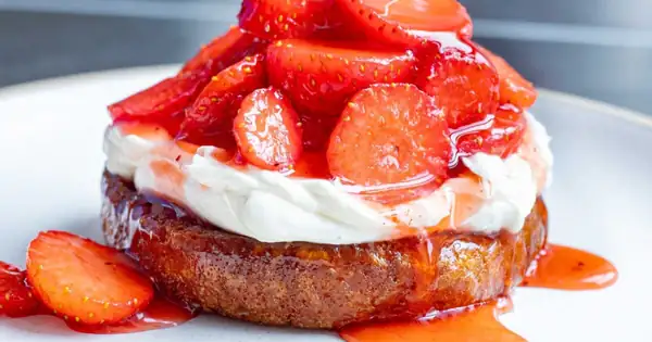 Strawberry Cheesecake Honey Butter Toast
