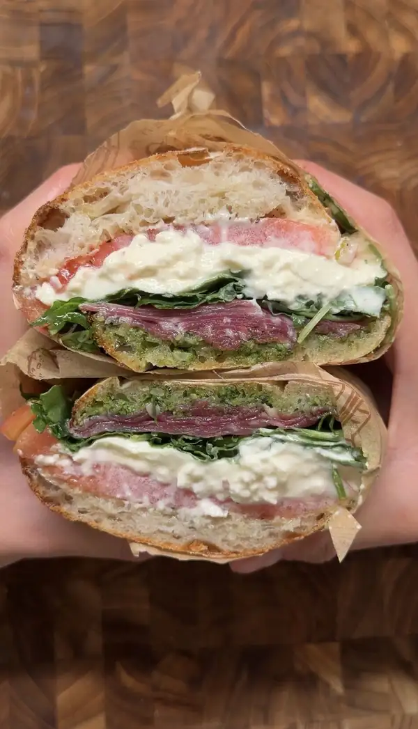 Ciabatta Caprese Sandwich
