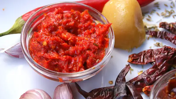 Harrisa with Fresh Chili Peppers and Sweet Peppers