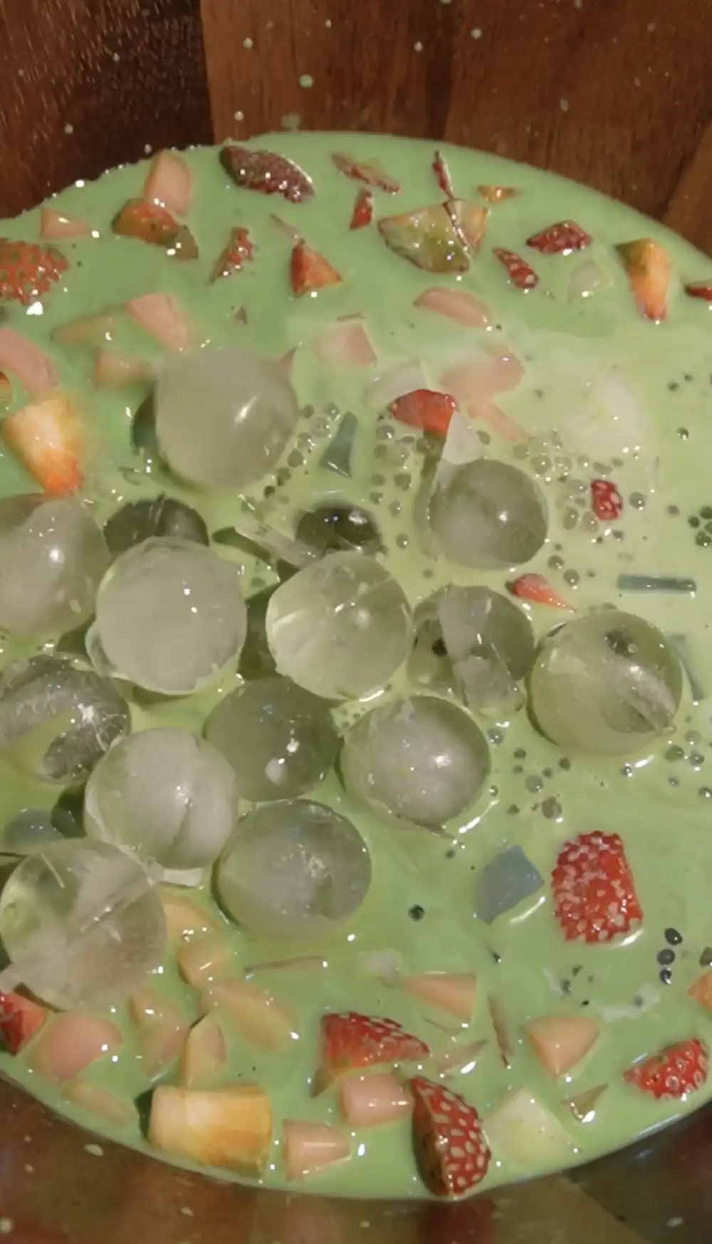 Strawberry Matcha Sago