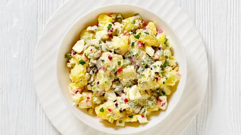 The Deliciously Crunchy Way To Level Up The Flavor Of Potato Salad