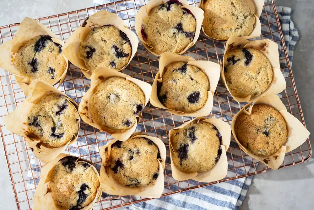 Sourdough Blueberry Muffins