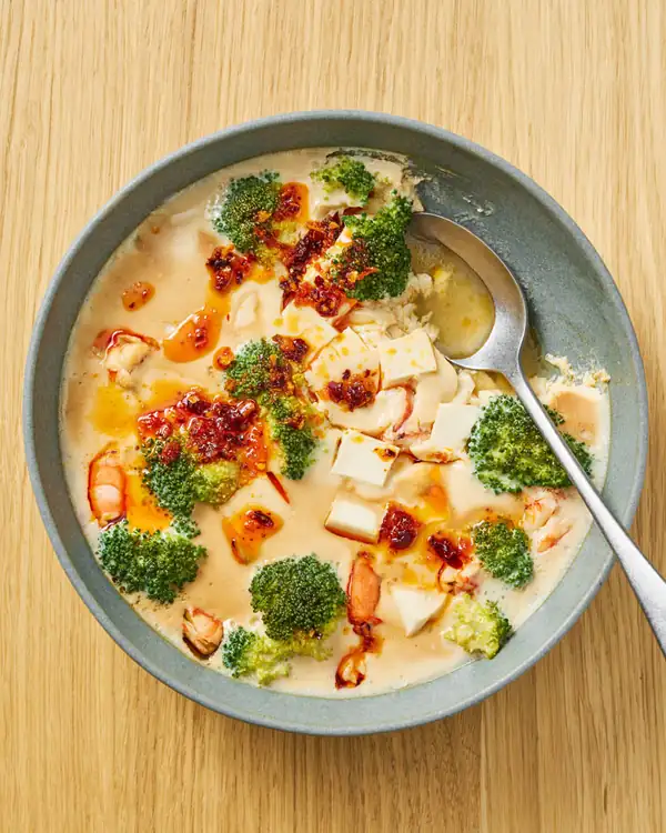 Silken Tofu & Prawn Egg Steamer