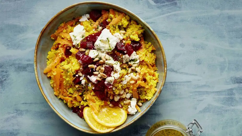 Recipe: 15-minute couscous with quick feta crumble