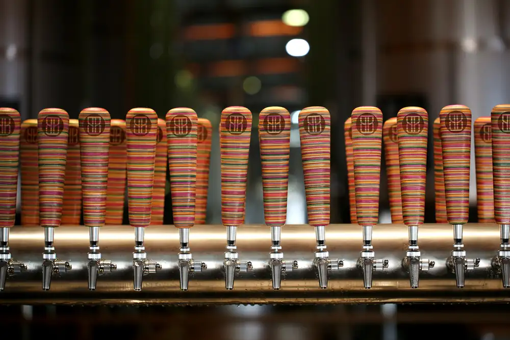 Beer taps made from skateboards?