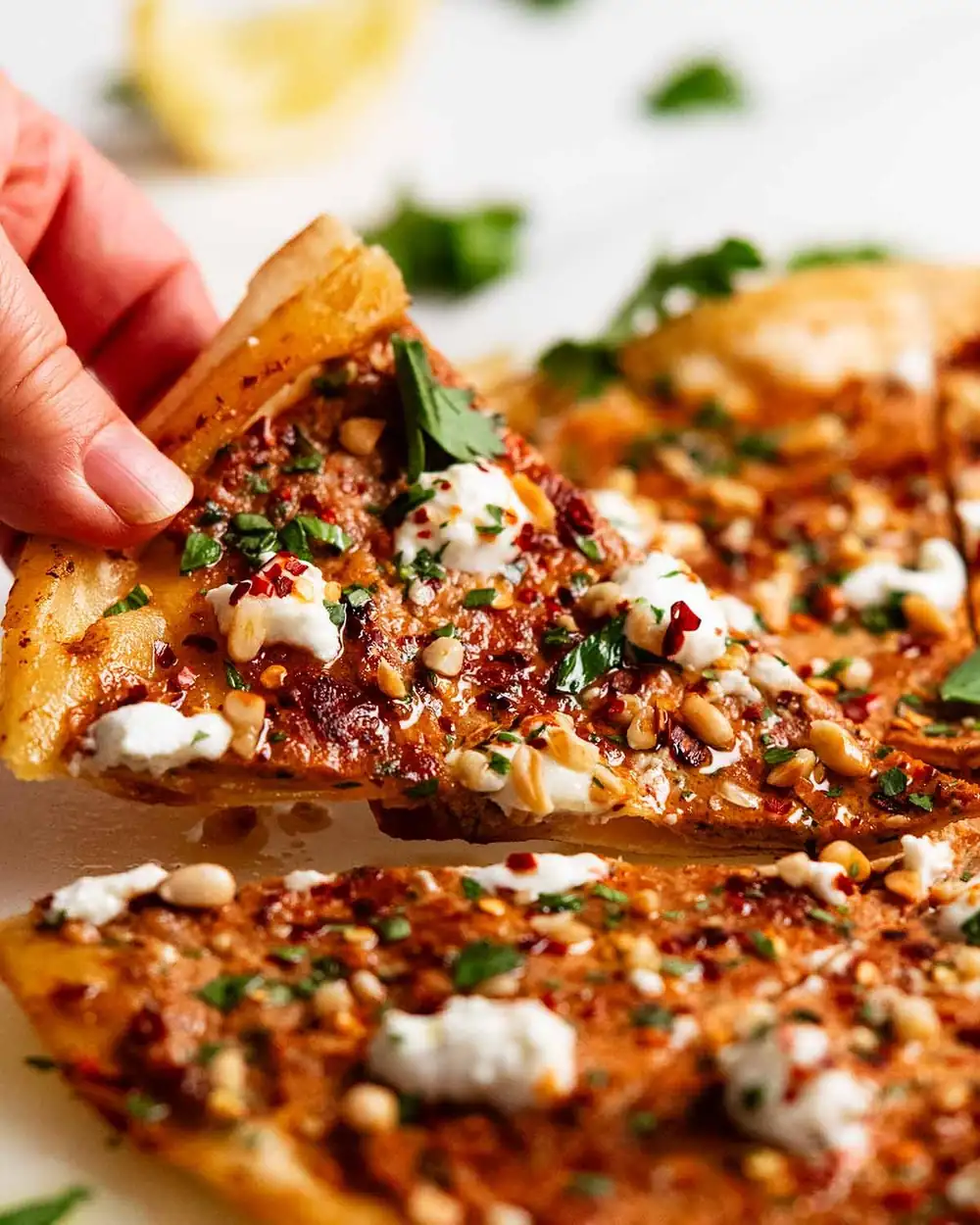 8 minute Lebanese Pizzas (Lahmacun!)