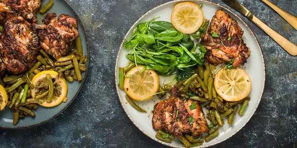 Lemon Butter Chicken with Capers & Green Beans