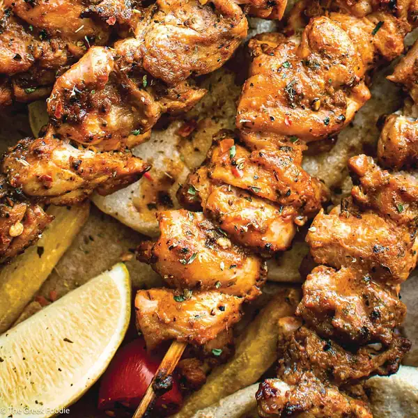 Greek Chicken Souvlaki Skewers