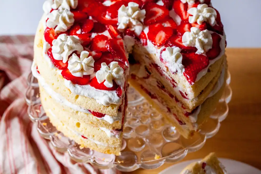 Pastelito de fresa chiffon, perfecto