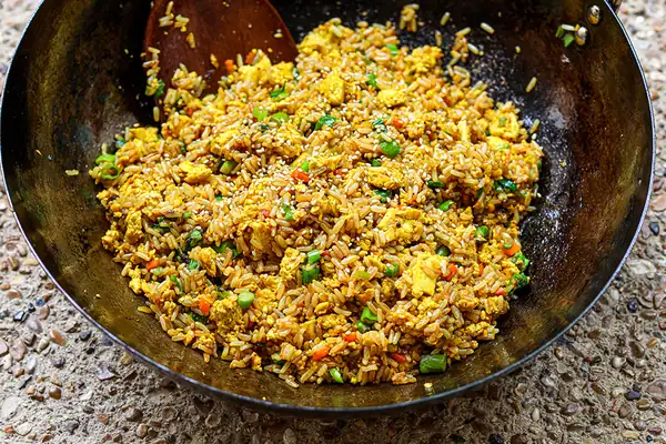Plant-based Egg Fried Rice Recipe