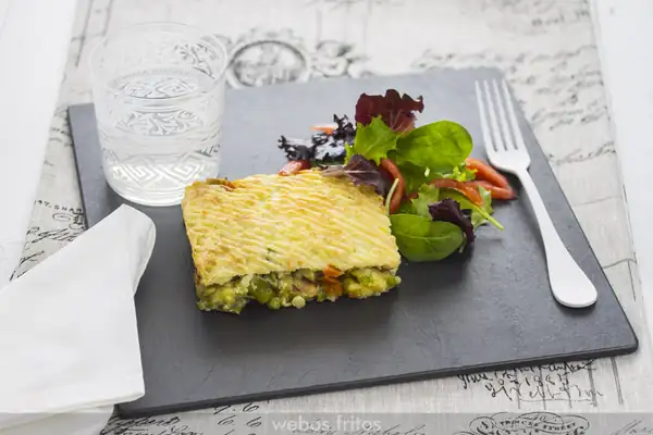 Pastel de patata y verduras