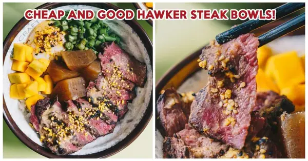 Craft’B Review: Hawker Stall Serving Legit Steak Rice Bowls At Amoy Street Food Centre