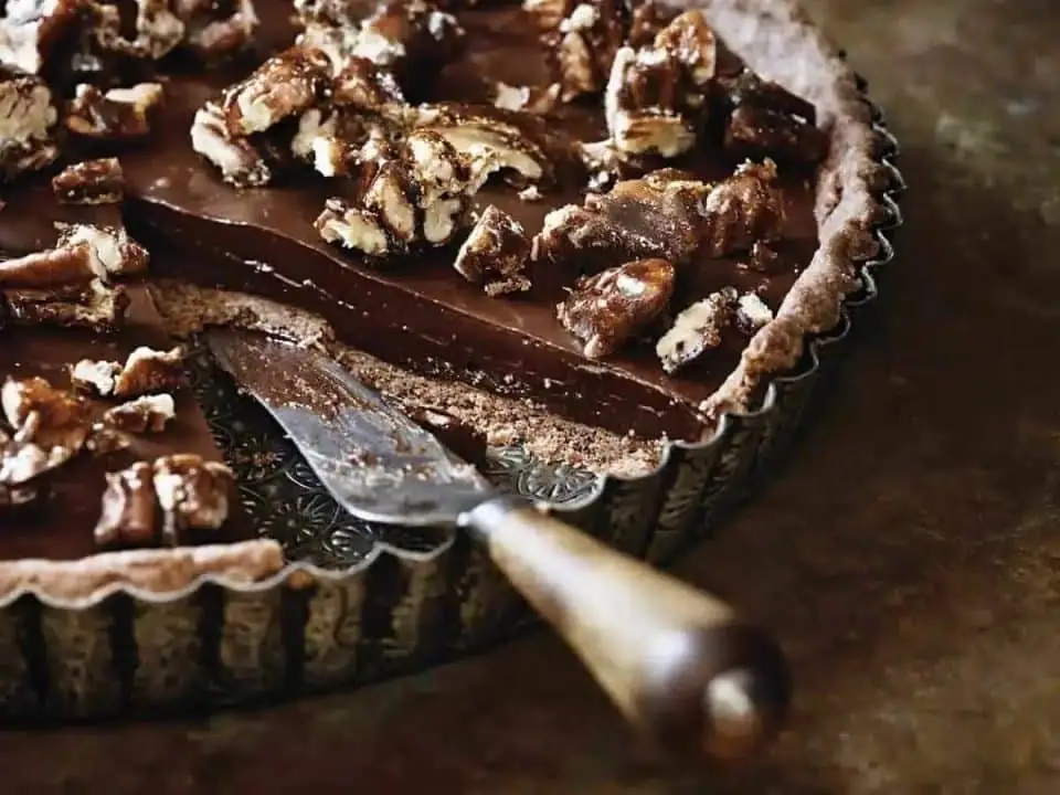 Sea-Salted Chocolate & Pecan Tart