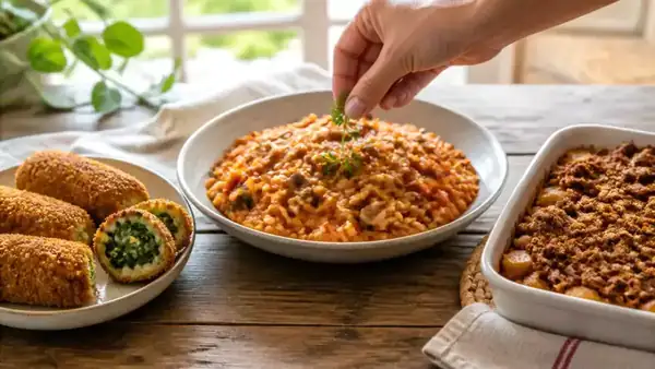 Daily menu, September 24: spinach croquettes, tomato rice and apple crumble