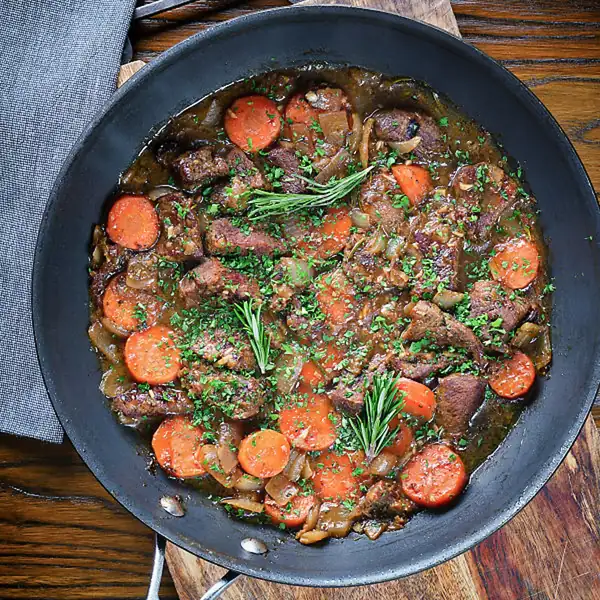 Beef With White Wine Sauce