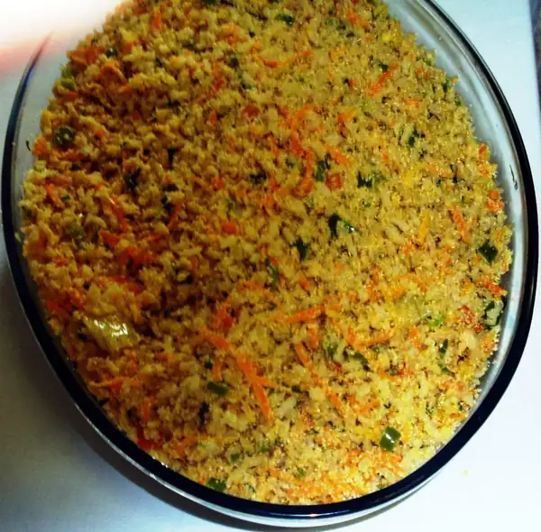 Farofa with bell peppers
