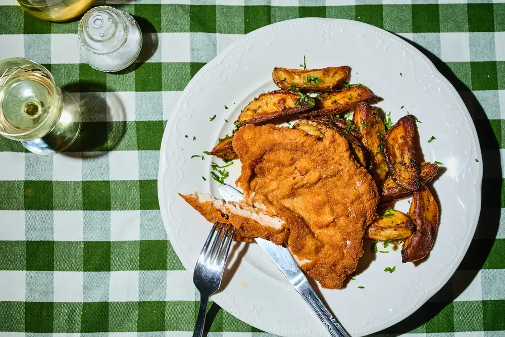 Peaceful fried meat