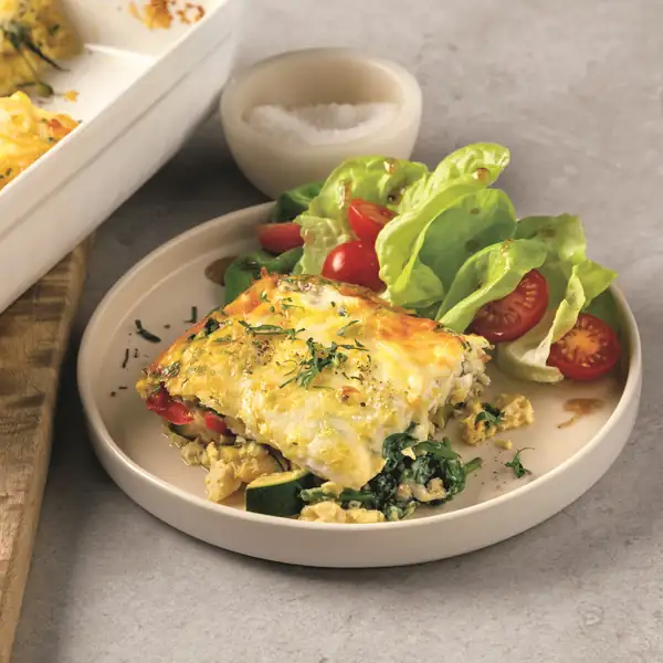 Casserole with eggs and vegetables