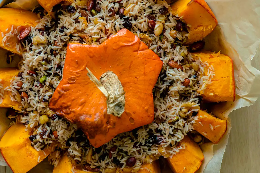 Ghapama – Calabaza rellena y horneada al estilo Kef con una canción