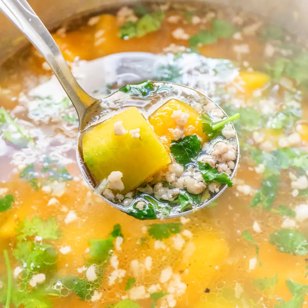 Vietnamese Stuffed Bitter Melon Soup (Canh Khổ Qua Nhồi Thịt)